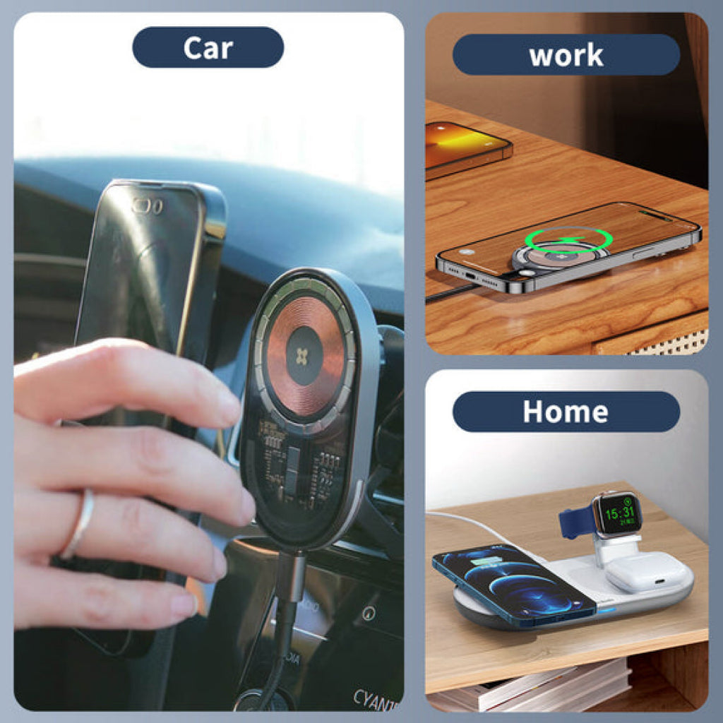 Wireless Magsafe Car Mount Charger (Prism Series)