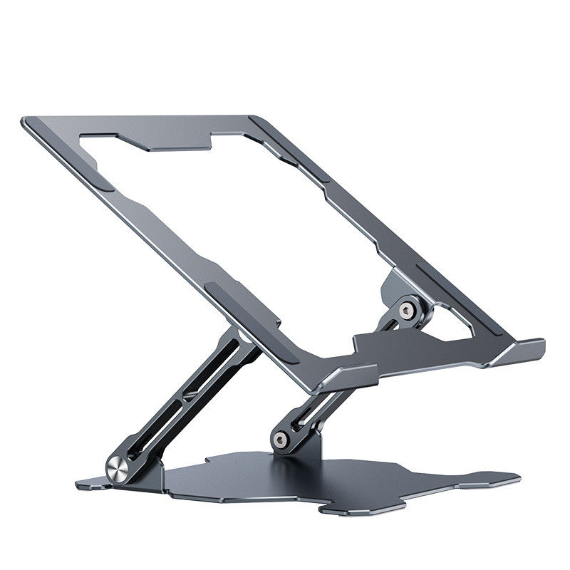 Adjustable Aluminum Laptop Stand – Ergonomic Riser with Ventilation & Cable Channel for Home Office